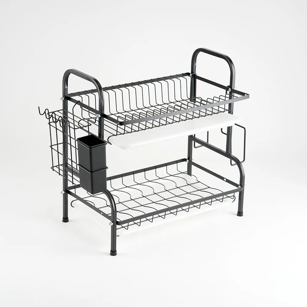 ORGANIZADOR, ESCURRIDOR DE PLATOS DE 2 NIVELES DE ACERO INOXIDABLE