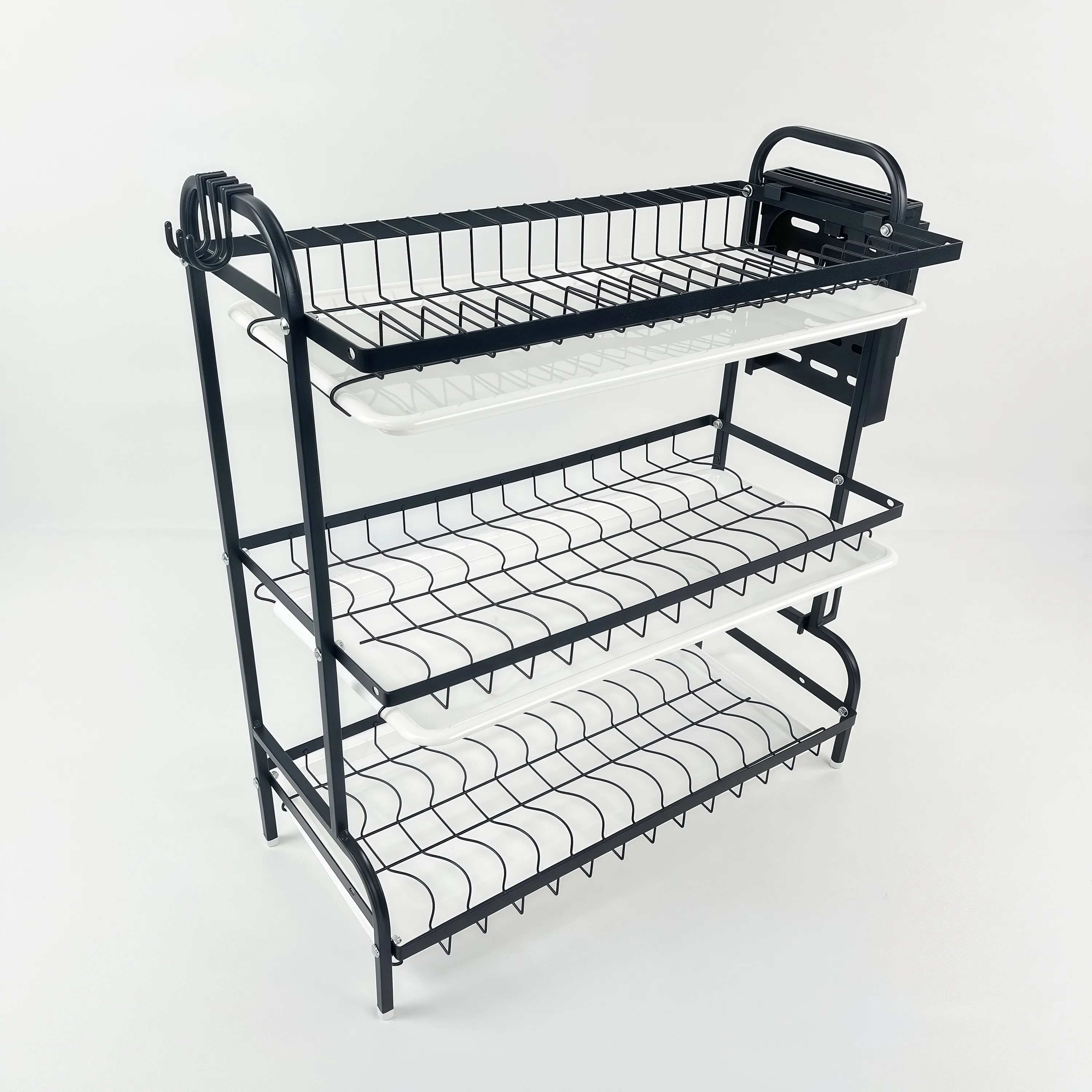 ORGANIZADOR, ESCURRIDOR DE PLATOS DE 3 NIVELES DE ACERO INOXIDABLE